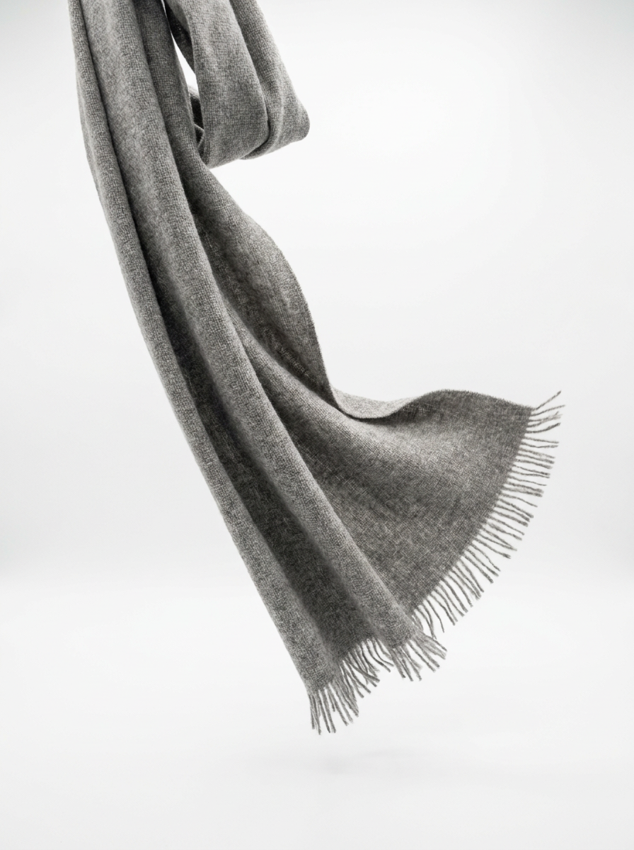 Basketweave Scarf – Heather Grey